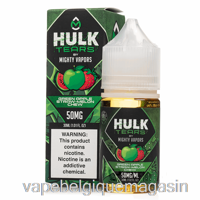 Jus De Vape Pomme Verte Paille Melon à Mâcher - Sels De Larmes De Hulk - 30 Ml 50 Mg